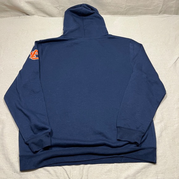 Colosseum Auburn Tigers Navy Orange Hoodie Sweatshirt Mens XL NCAA College - Picture 3 of 8